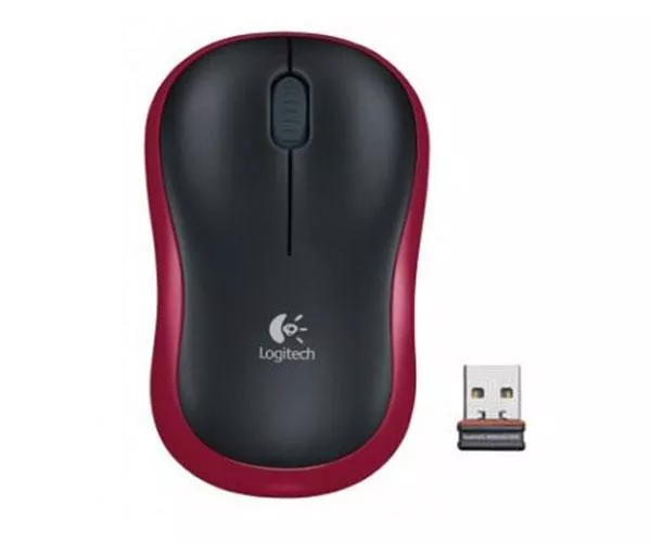Raton &oacute;ptico inal&aacute;mbrico Logitech M185 Rojo  910-002237