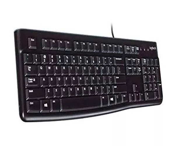 Teclado USB Logitech K120 / Resistente a salpicaduras / Negro / Retail / 920-002499