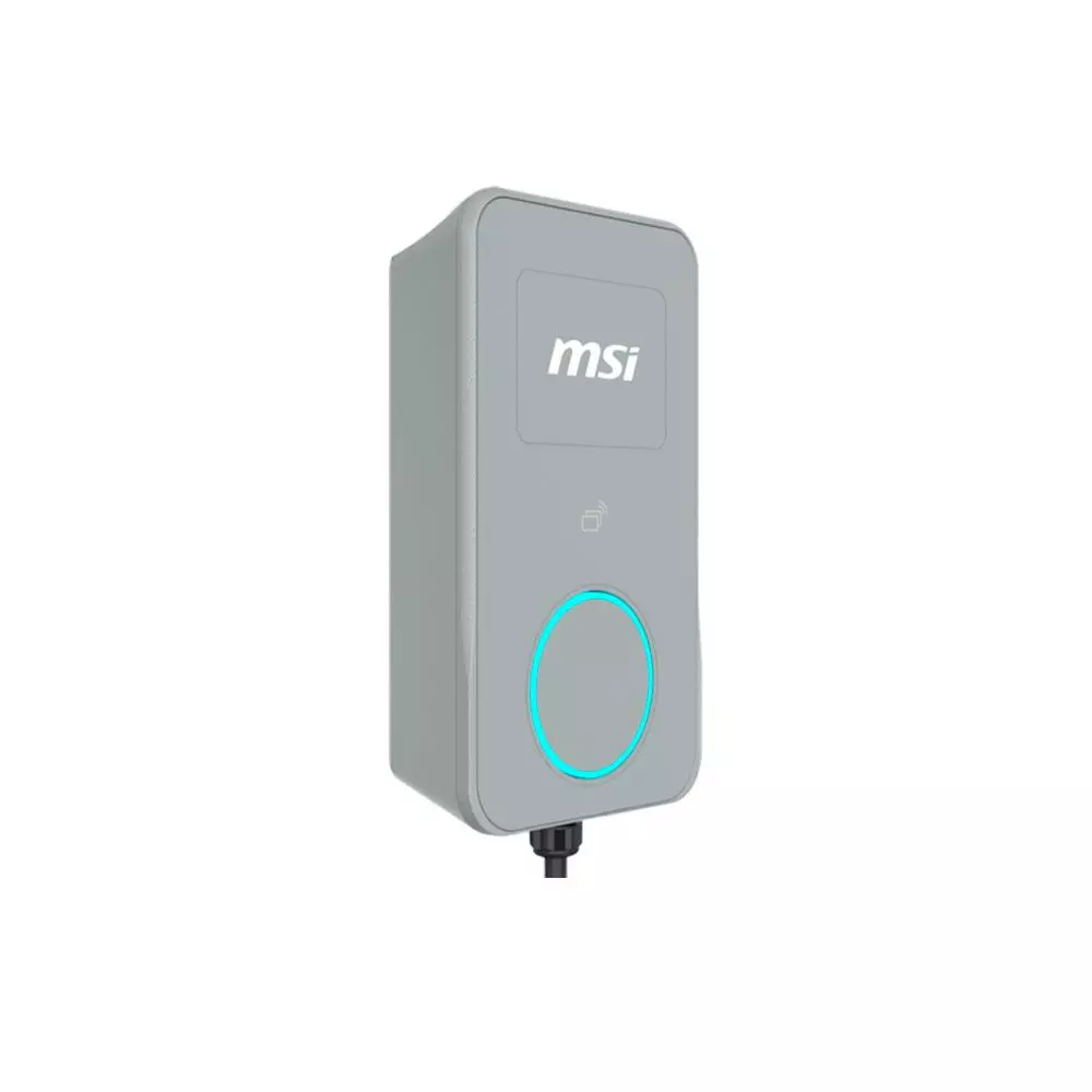 Cargador Coche El&eacute;ctrico MSI EVSE EZwall Life Max Gris 22kW Monof&aacute;sico y Trif&aacute;sico / 9S6-C80112-084