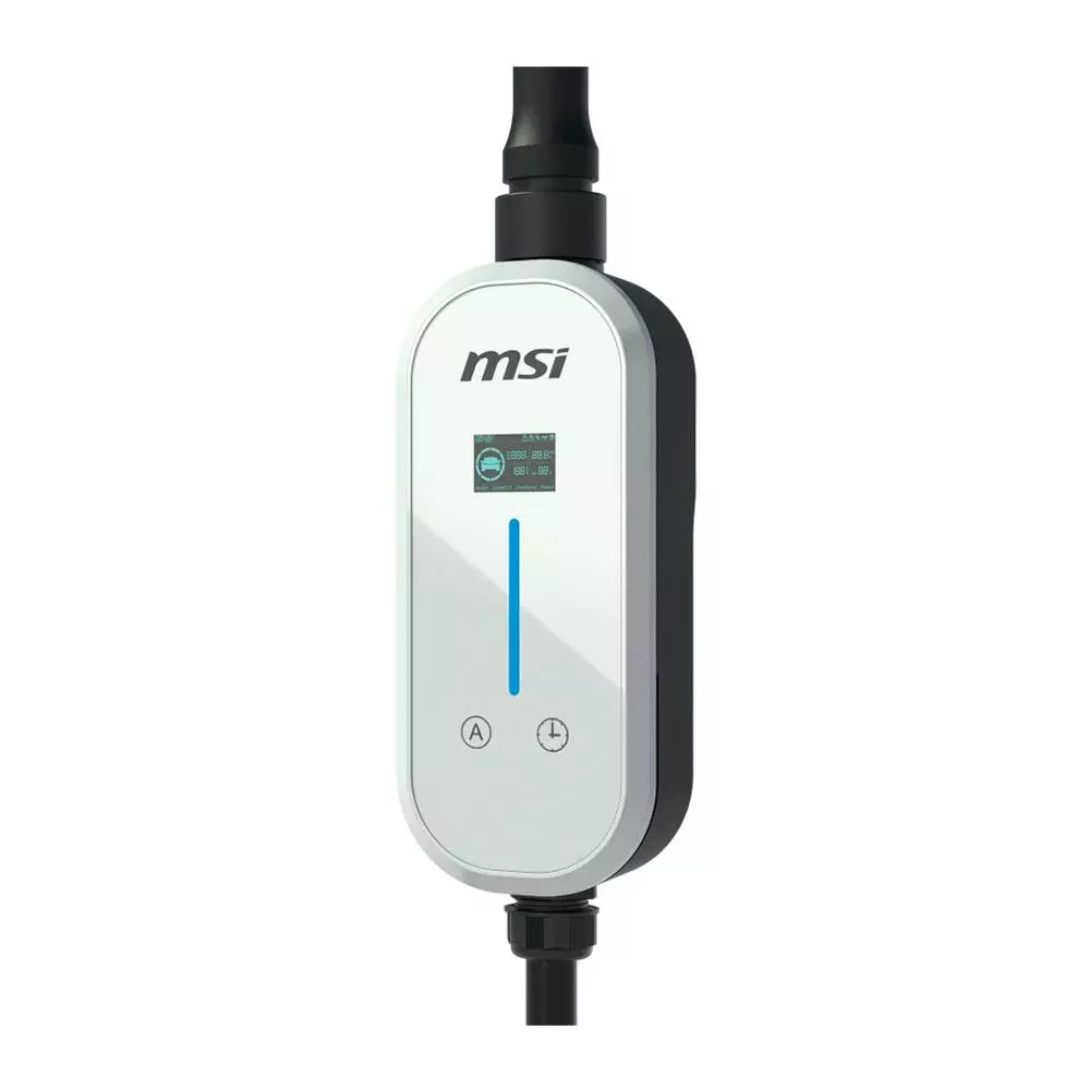 Cargador Coche El&eacute;ctrico MSI EVSE EZgo Blanco 11kW Trif&aacute;sico 5m Cable / 9S6-C80311-001
