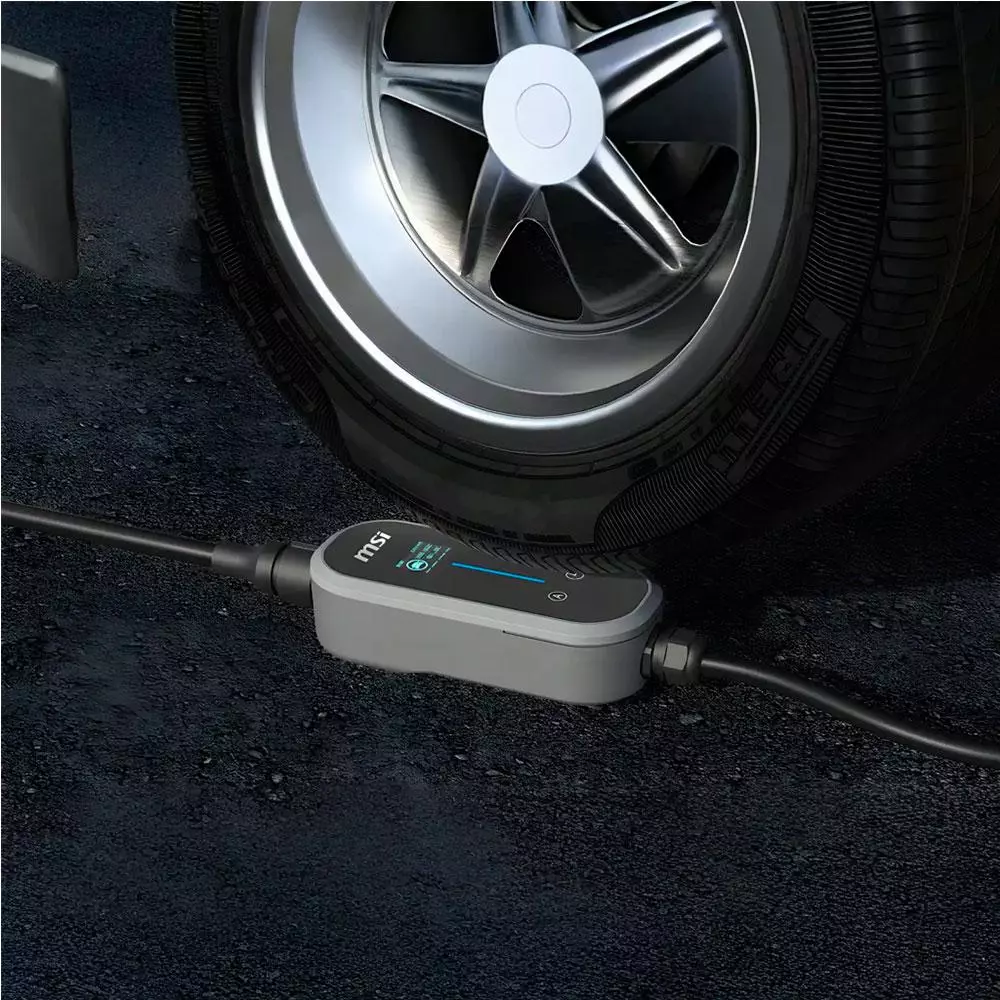 Cargador Coche El&eacute;ctrico MSI EVSE EZgo Gris 11kW Trif&aacute;sico 5m Cable / 9S6-C80312-002