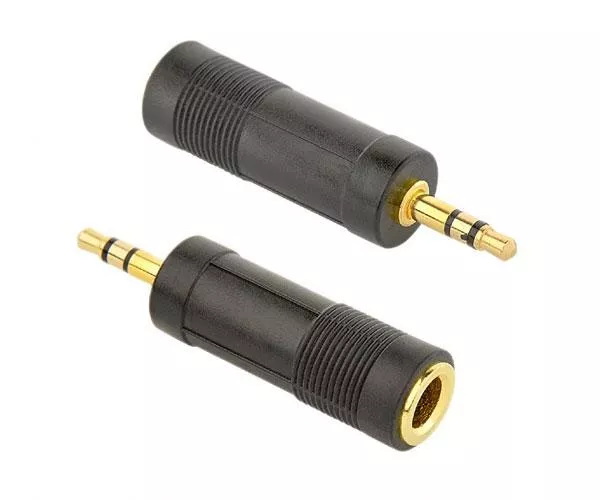 Adaptador audio estereo Jack 3.5mm Macho a Jack 6.3mm Hembra / Cablexpert  A-6.35f-3.5m