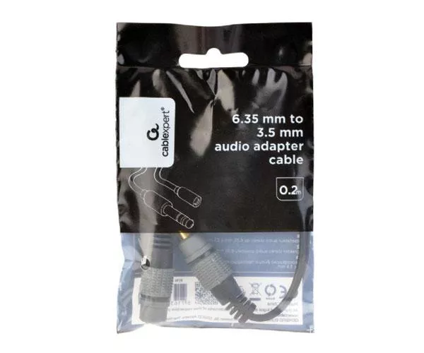 Cable Audio Jack 6.3mm Macho a Jack 3.5mm Hembra / 0.2m / Cablexpert  A-63m35f-0.2m