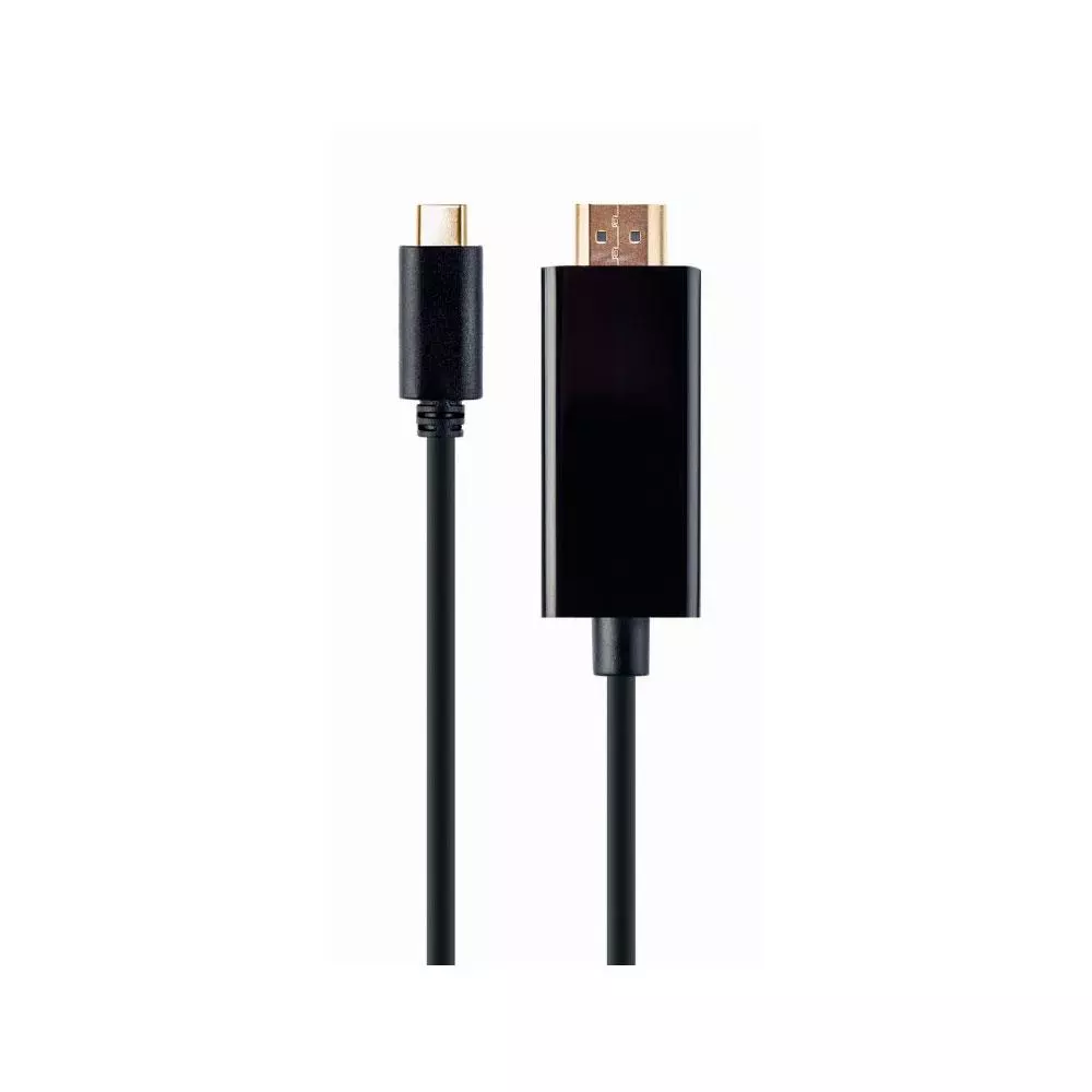 Cable de video Type-C a HDMI M/M / 1m / 4K / Cablexpert / Negro / A-CM-HDMIM-01