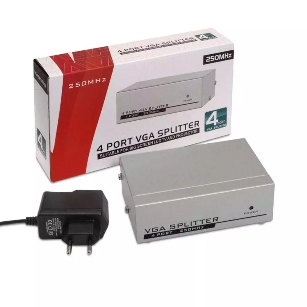 Splitter VGA 4 monitores x 1 pc con alimentacion / Aisens / A116-0085