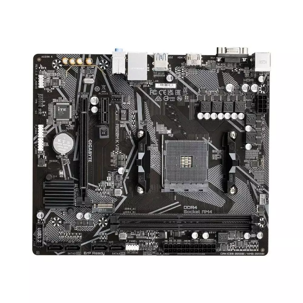 Placa base Gigabyte A520M K V2 DDR4 Socket AM4 / 1x HDMI / 1x VGA / A520M K V2