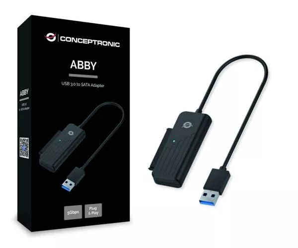 Cable adaptador USB 3.0 a Sata / SSD - HDD 2.5" / Conceptronic ABBY01B