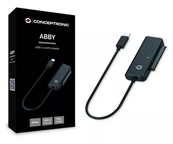 Cable adaptador Type-C 3.2 a Sata / SSd - Hdd 2.5 / Conceptronic ABBY02B