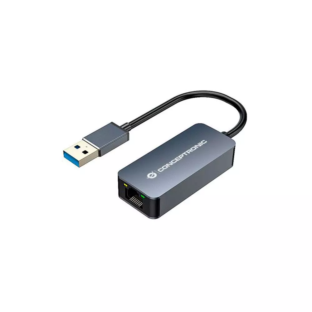 Adaptador conversor USB 3.0 a Ethernet Rj45 2.5Gb / 10/100/1000/2500 Mbps / Conceptronic / ABBY12G