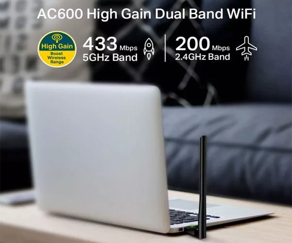 Tarjeta de red USB Wifi Archer T2U Plus Dual Band AC600 TP-Link