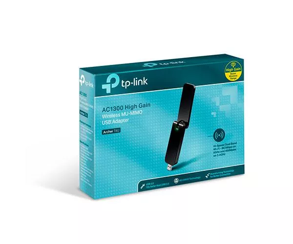 Tarjeta de red USB Wifi Archer T4U / Dual Band Ac1300 / Hasta 1.200 Mbps / TP-Link
