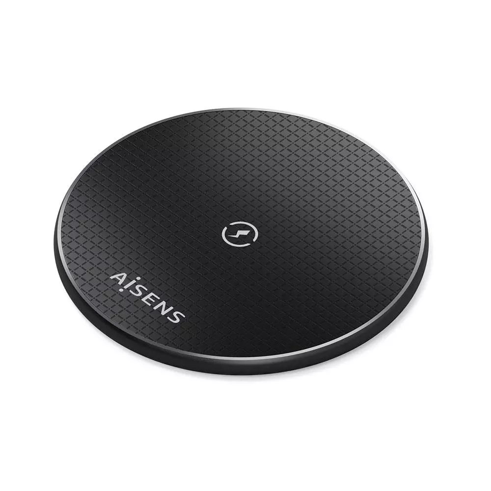 Cargador inal&aacute;mbrico QI / 15W / Aisens / Negro / ASCH-15W1WC058-BK