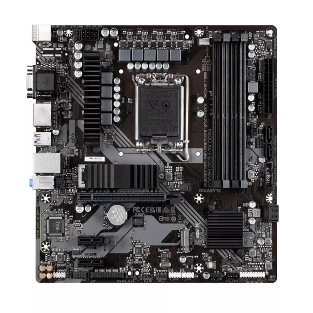 Placa base Gigabyte B760M DS3H DDR4 Socket 1700 / Matx / 4x DDR4 / 1x HDMI / 2x DP / 2x M.2 / Lan 2.5gbs