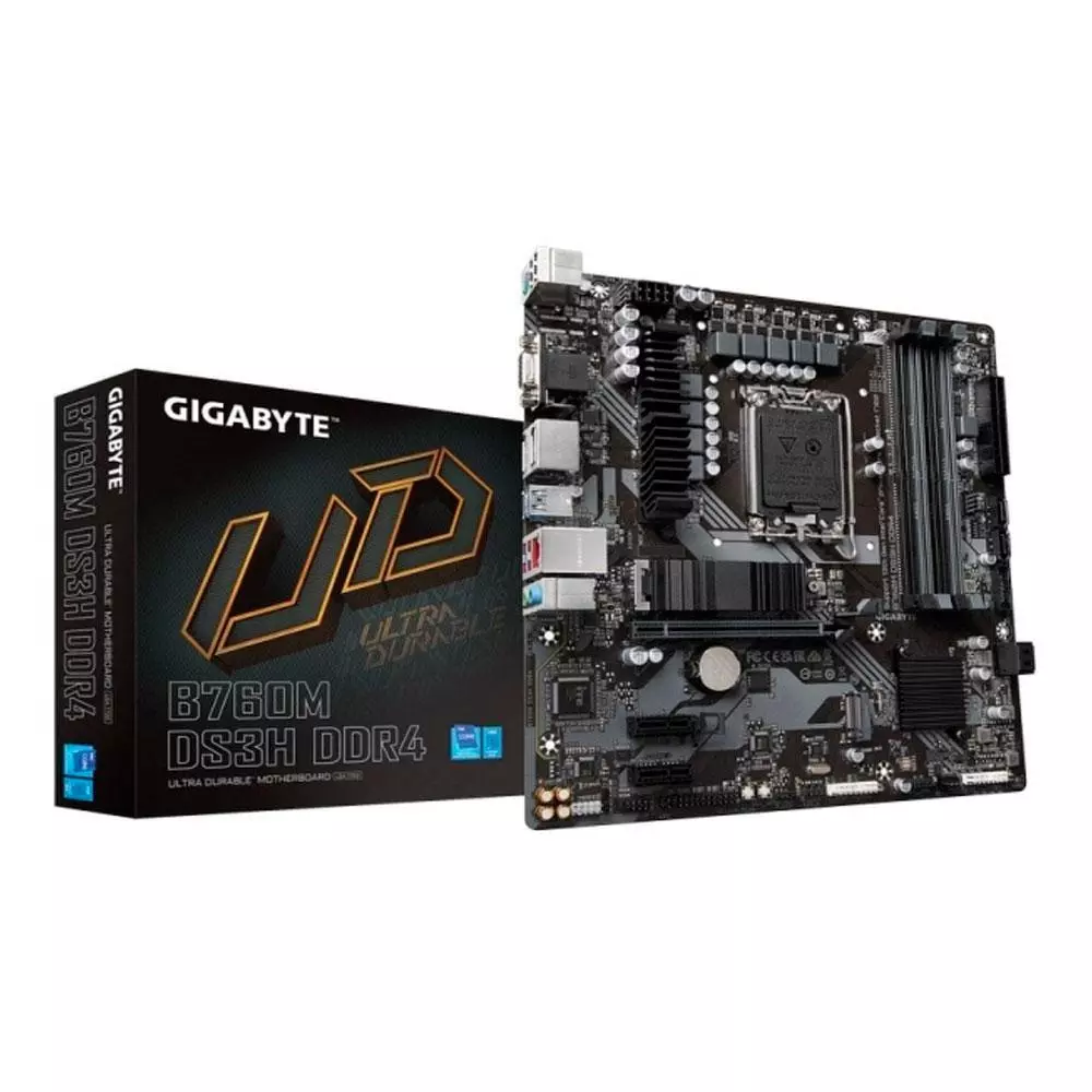 Placa base Gigabyte B760M DS3H DDR4 Socket 1700 / Matx / 4x DDR4 / 1x HDMI / 2x DP / 2x M.2 / Lan 2.5gbs