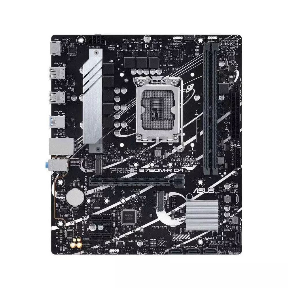 Placa base Asus Prime B760M-R / Socket 1700 / M-ATX / 2xDDR4 / HDMI / M.2 / Pci 4.0   90MB1HA0-M0EAY0