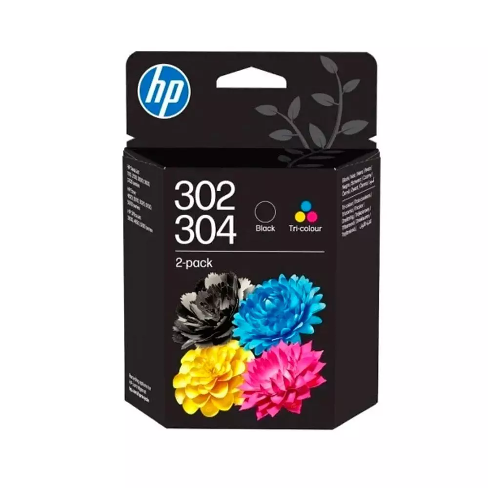 Tinta Original Hp Pack n302 / n304 Negro + Color  B82L1AE / X4D37AE / 3JB05AE