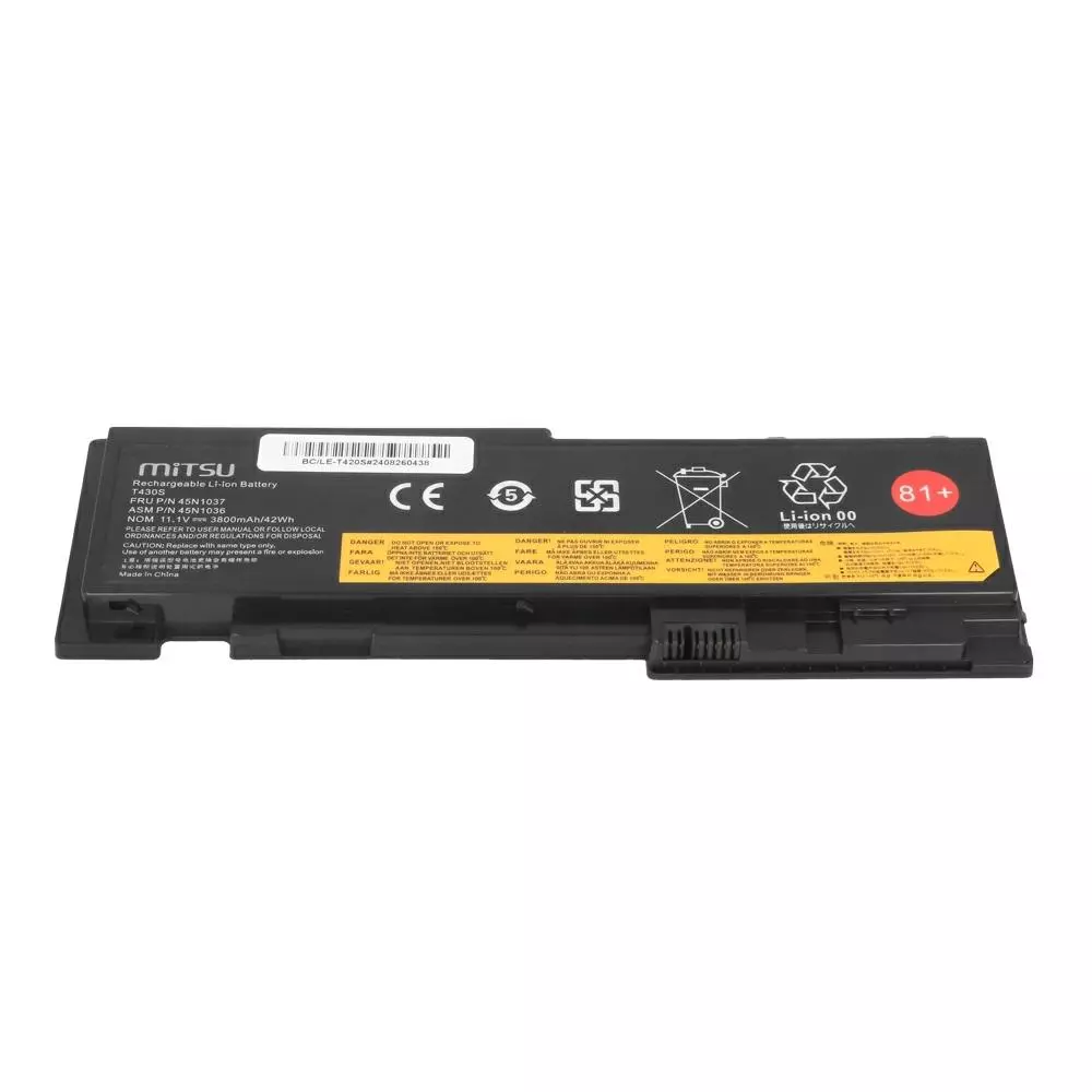 Bater&iacute;a compatible para port&aacute;til LENOVO T420S 11.1V 3800mAh Mitsu