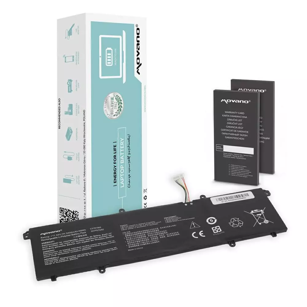 Bater&iacute;a compatible para port&aacute;til ASUS C31N1905 11.55V 3400mAh Movano
