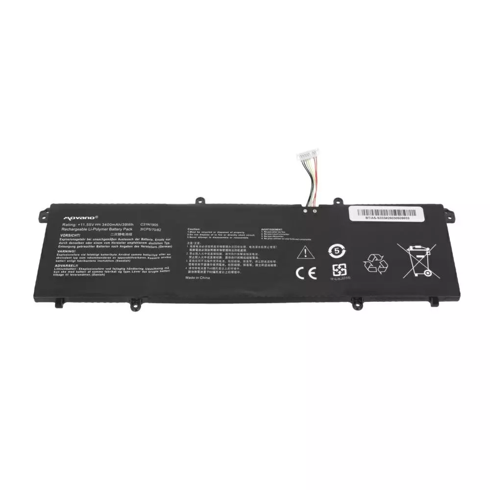 Bater&iacute;a compatible para port&aacute;til ASUS C31N1905 11.55V 3400mAh Movano