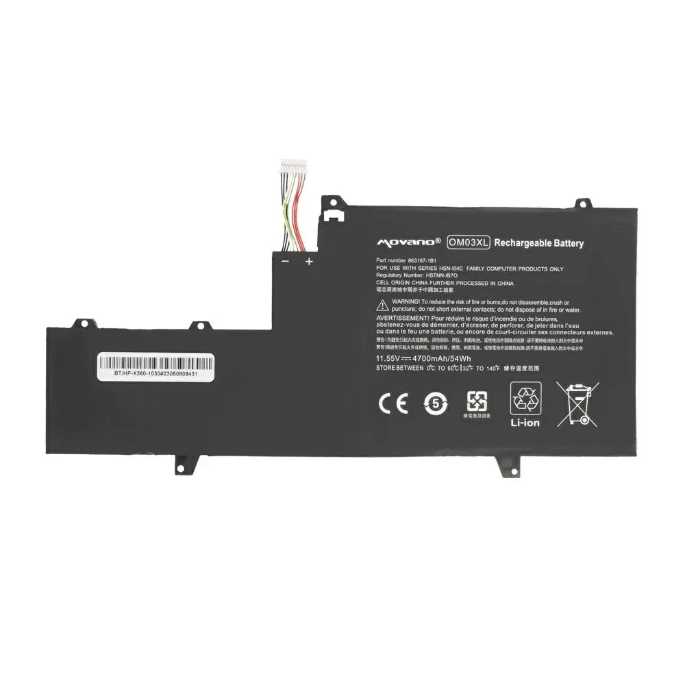 Bater&iacute;a compatible para port&aacute;til HP OM03XL 11.55V 4700mAh Movano