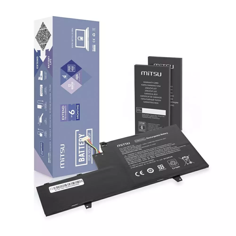 Bater&iacute;a compatible para port&aacute;til HP OM03XL 11.55V 4700mAh Mitsu