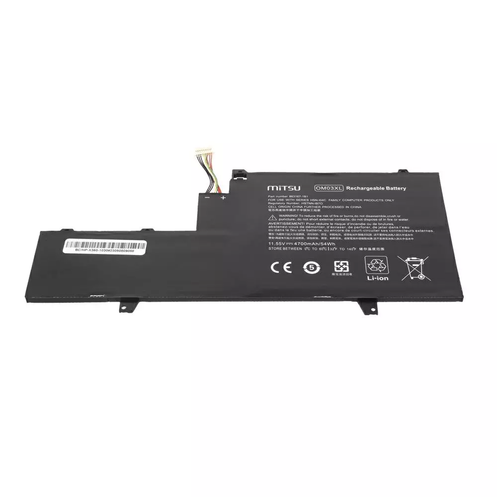 Bater&iacute;a compatible para port&aacute;til HP OM03XL 11.55V 4700mAh Mitsu