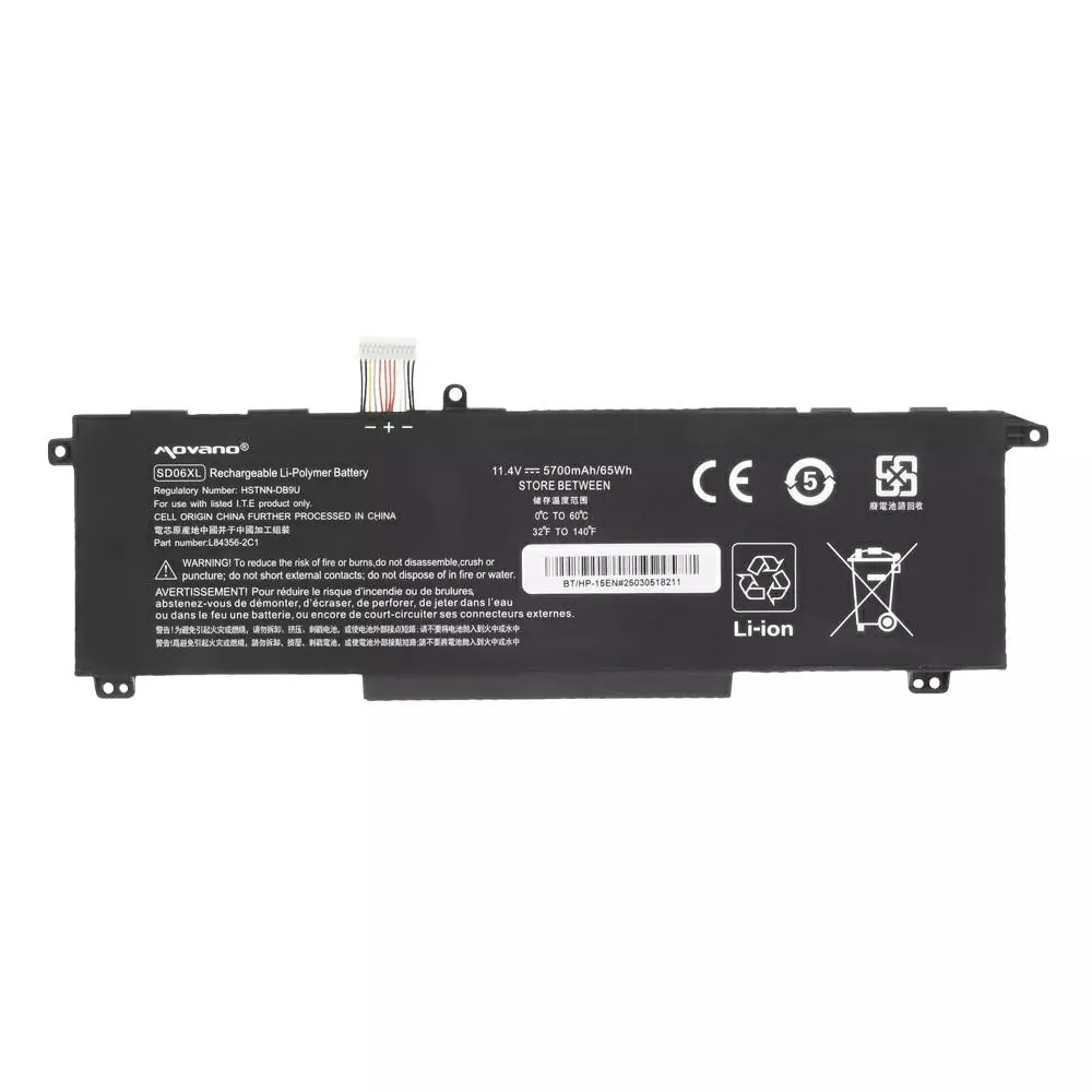 Bater&iacute;a compatible para port&aacute;til HP SD06XL 11.4V 5700mAh Movano