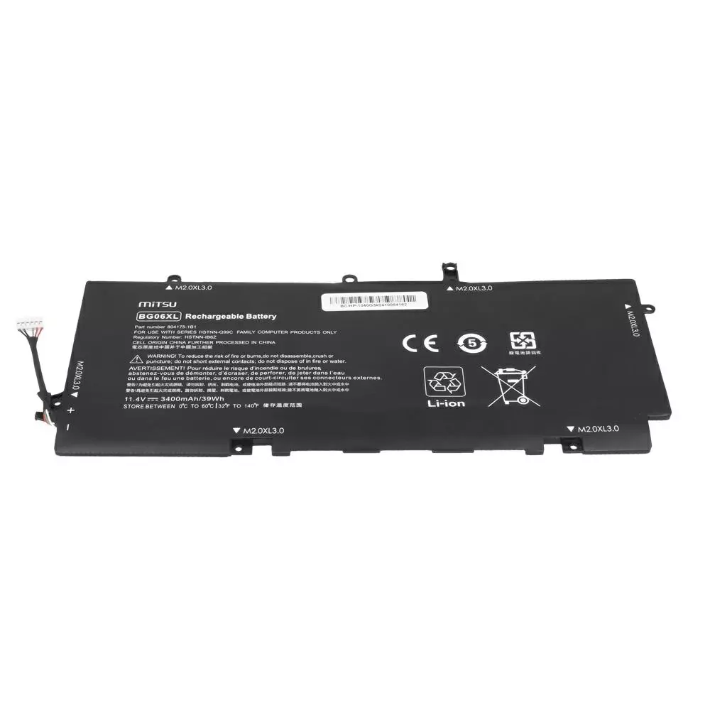 Bater&iacute;a compatible para port&aacute;til HP BG06XL 11.4V 3400mAh Mitsu