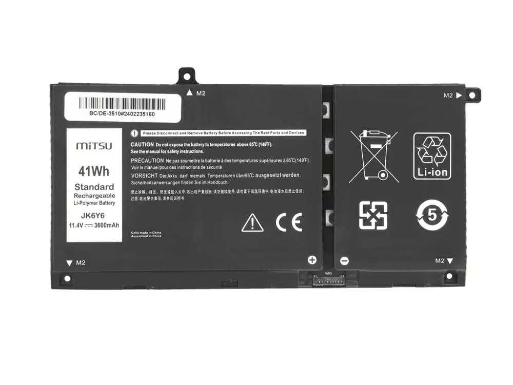 Bater&iacute;a compatible para port&aacute;til DELL Latitude 15 3510 11.4V 3600 mAh Mitsu