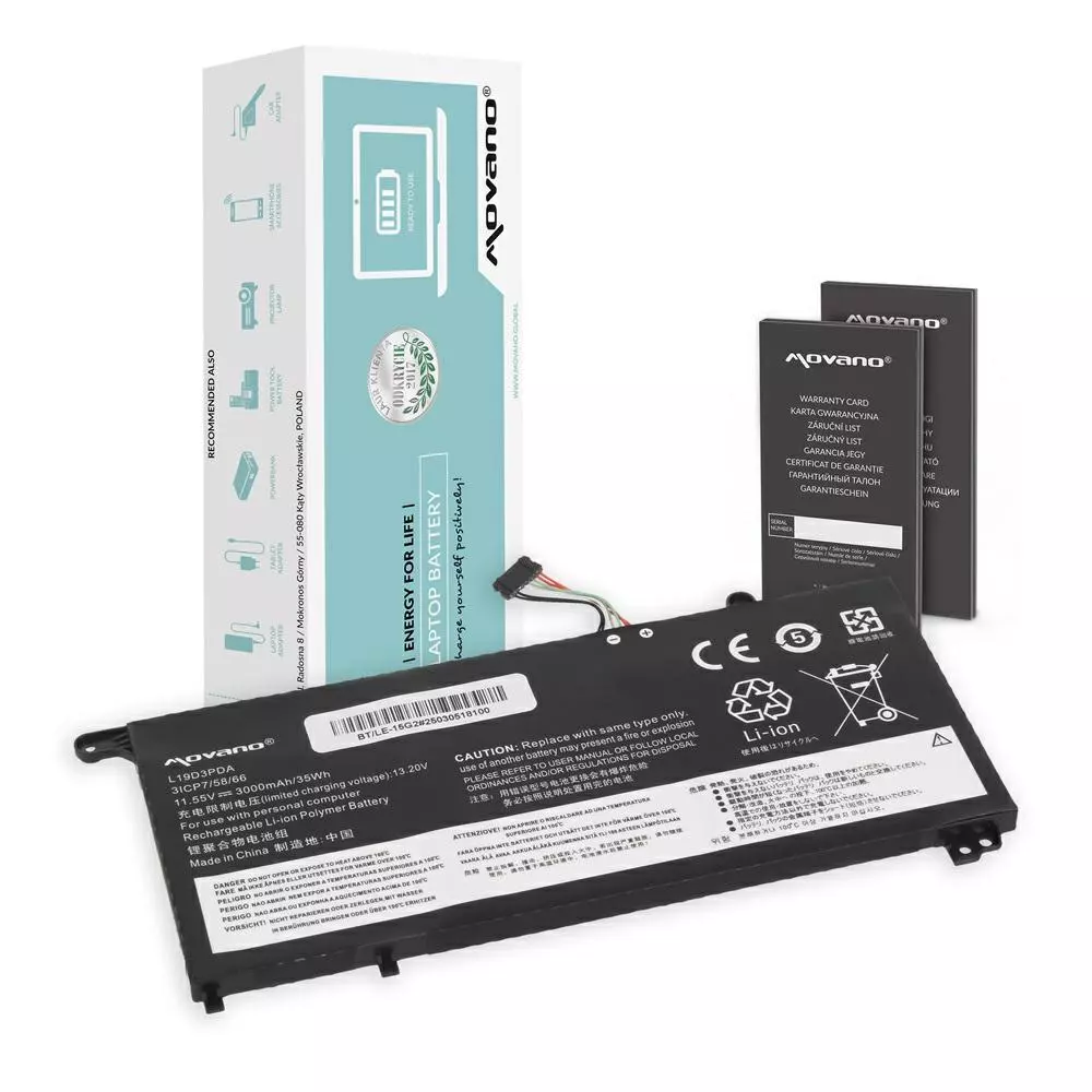 Bater&iacute;a compatible para port&aacute;til LENOVO L19C3PDA 11.55V 3000mAh Movano