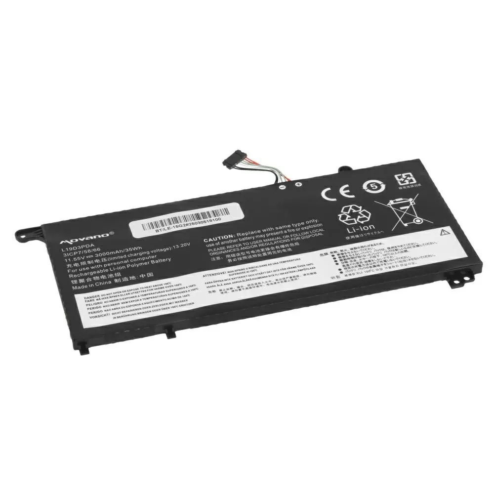 Bater&iacute;a compatible para port&aacute;til LENOVO L19C3PDA 11.55V 3000mAh Movano