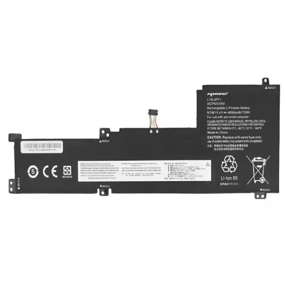 Bater&iacute;a compatible para port&aacute;til LENOVO L19C4PF1 15.4V 4650mAh Movano
