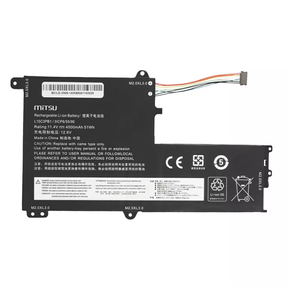 Bater&iacute;a compatible para port&aacute;til LENOVO L15C3PB1 11.4V 4500mAh Mitsu