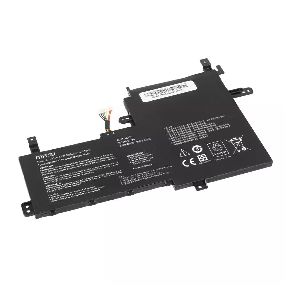 Bater&iacute;a compatible para port&aacute;til ASUS B31N1842 11.4V 3600mAh Mitsu