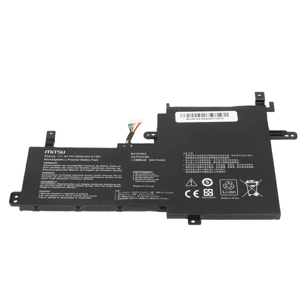 Bater&iacute;a compatible para port&aacute;til ASUS B31N1842 11.4V 3600mAh Mitsu