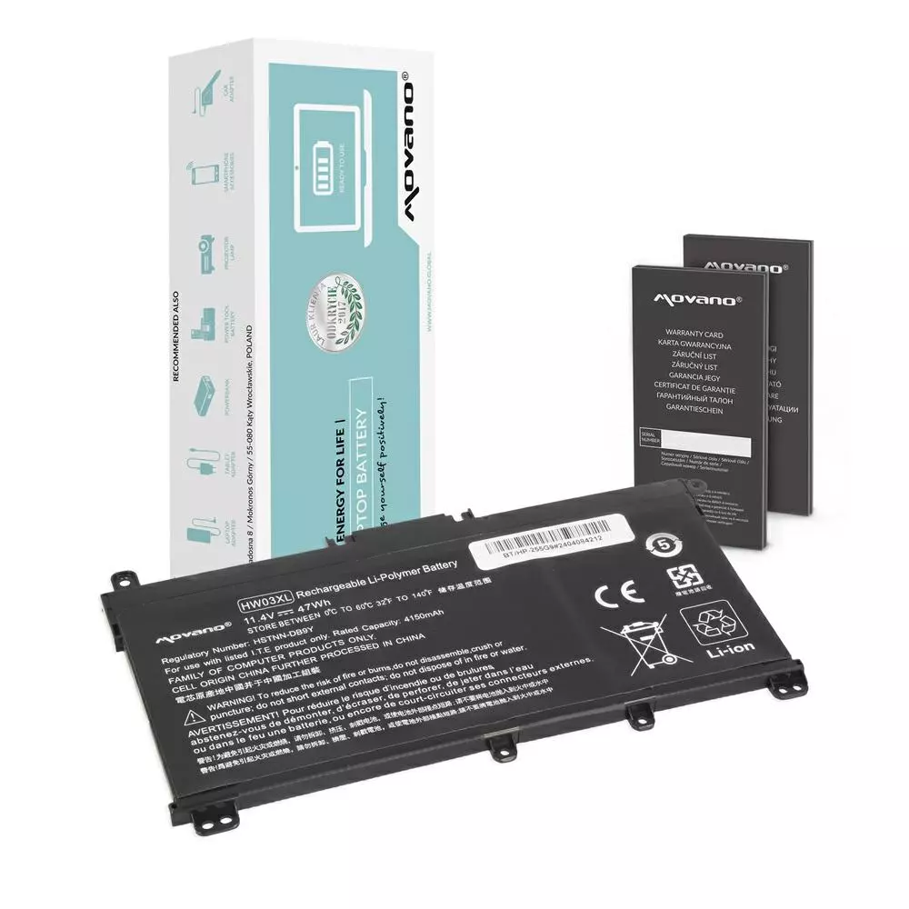 Bater&iacute;a compatible para port&aacute;til HP HW03XL 11.4V 4150mAh Movano