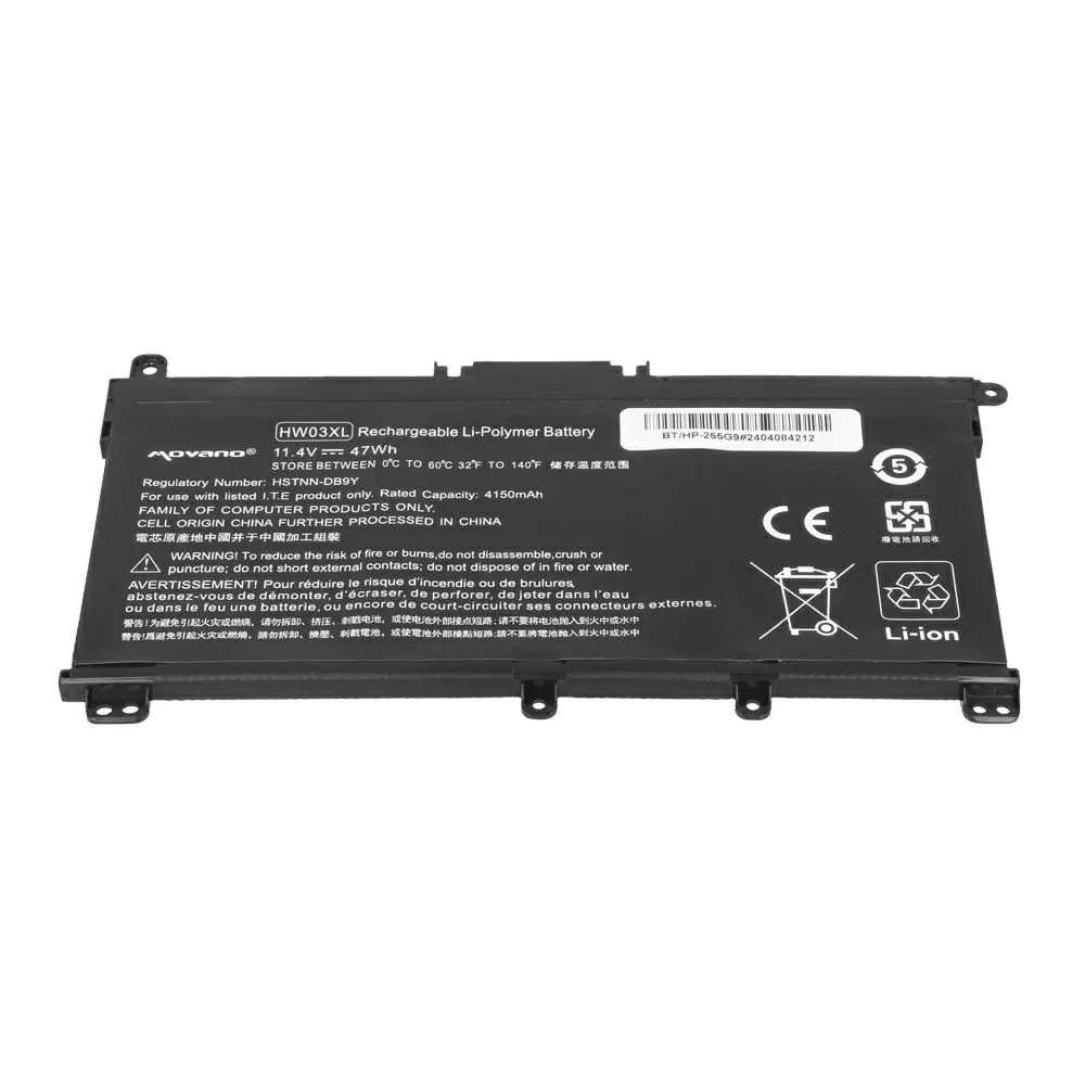 Bater&iacute;a compatible para port&aacute;til HP HW03XL 11.4V 4150mAh Movano