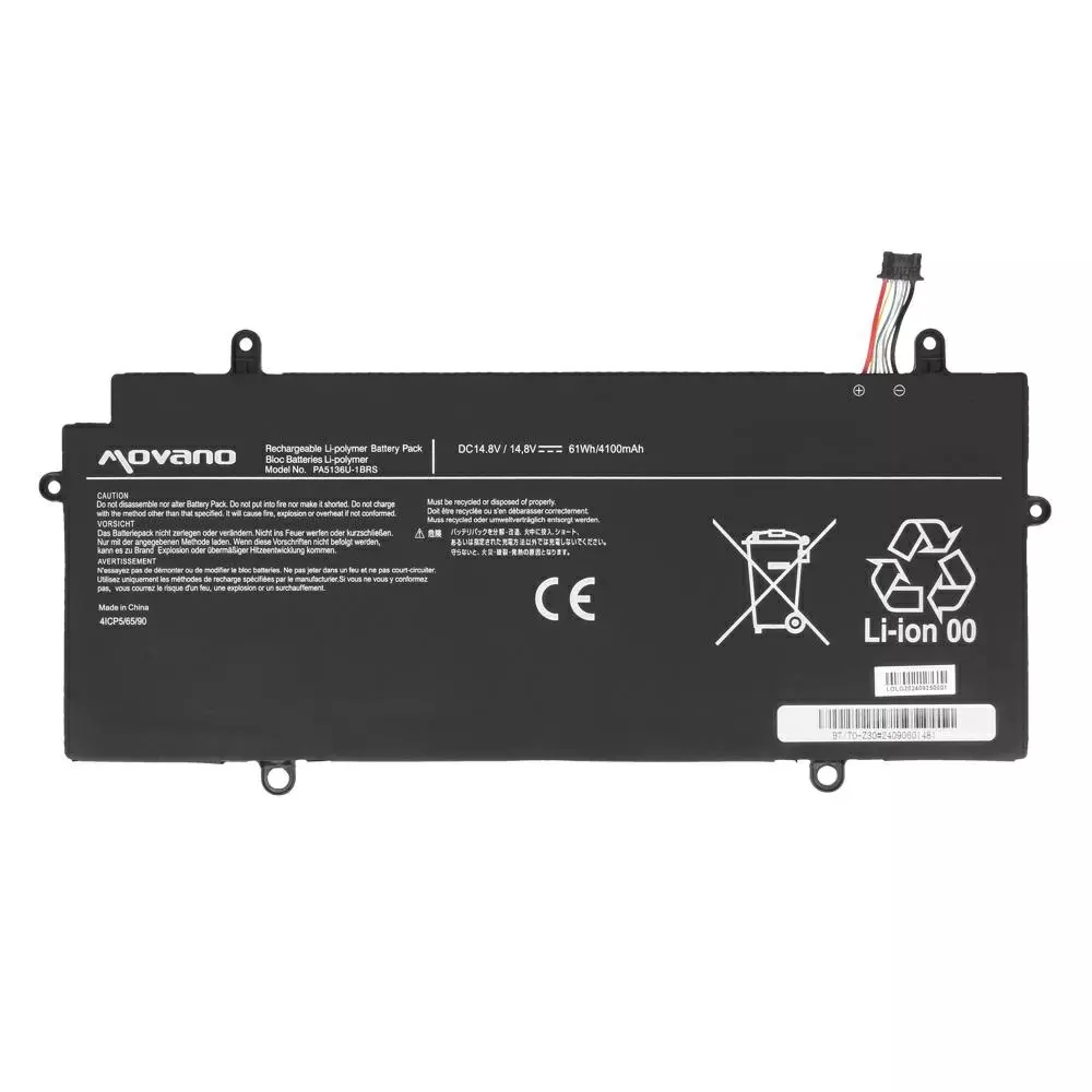 Bater&iacute;a compatible para port&aacute;til TOSHIBA PA5136U-1BRS 14.8V 4100mAh Movano