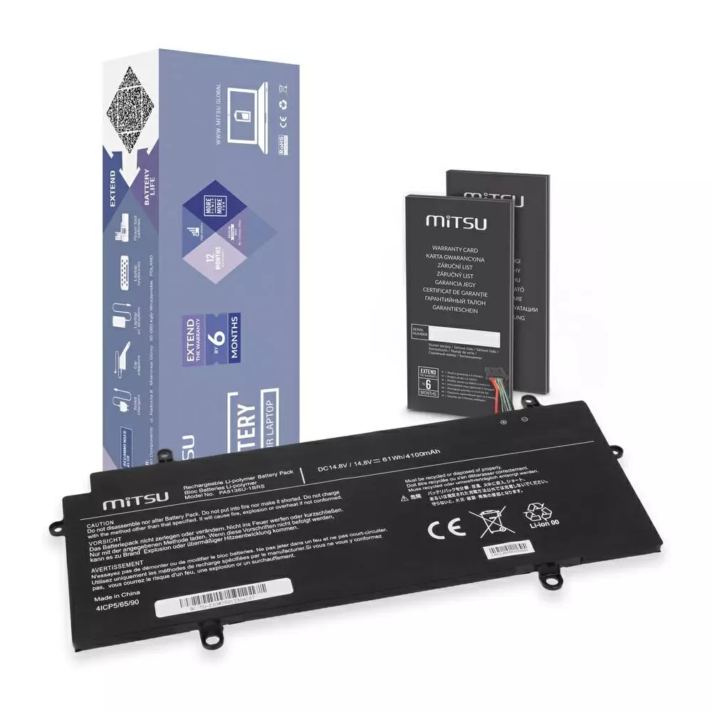 Bater&iacute;a compatible para port&aacute;til TOSHIBA PA5136U-1BRS 14.8V 4100mAh Mitsu