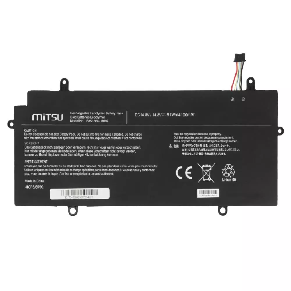 Bater&iacute;a compatible para port&aacute;til TOSHIBA PA5136U-1BRS 14.8V 4100mAh Mitsu