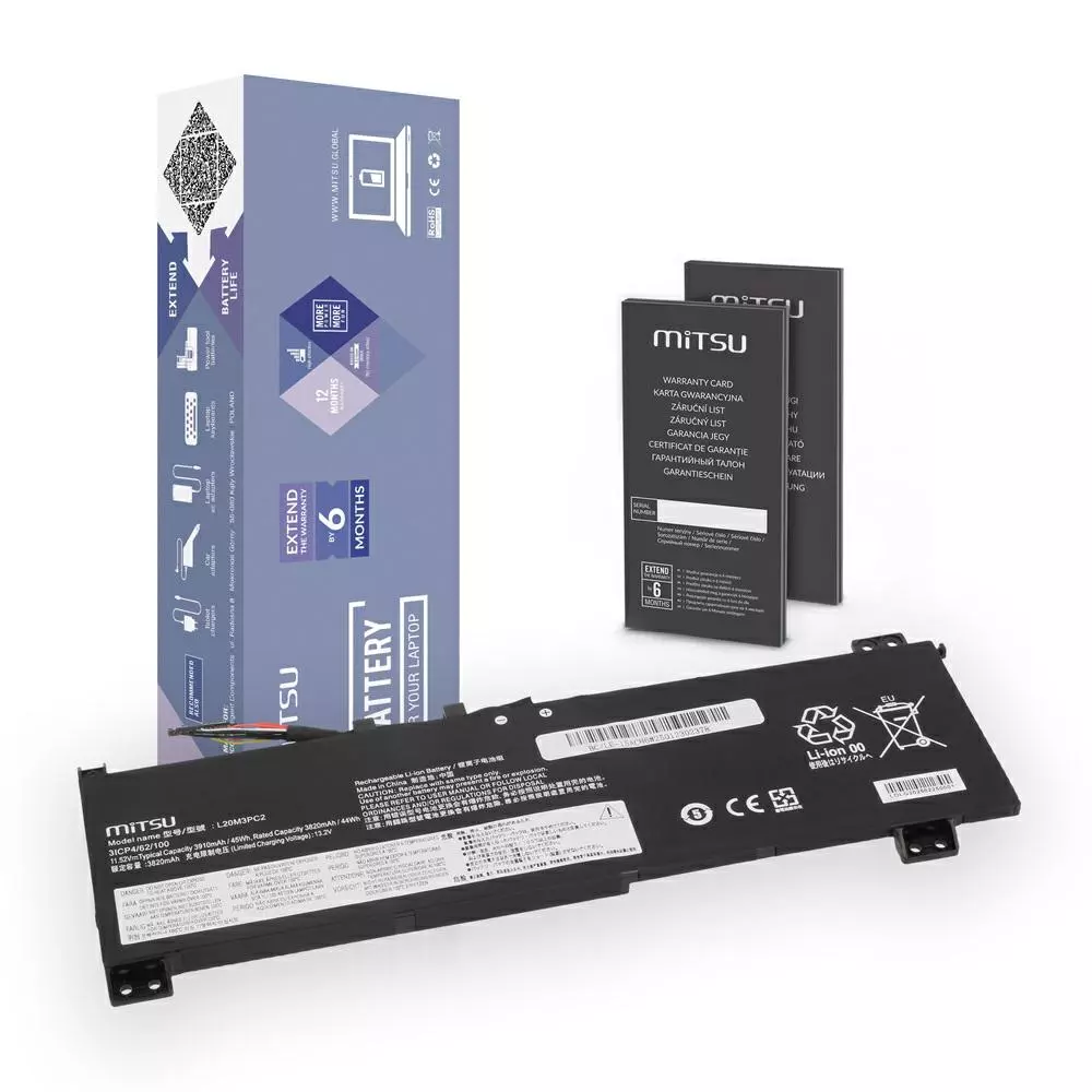 Bater&iacute;a compatible para port&aacute;til LENOVO L20C3PC2 11.52V 3910mAh Mitsu