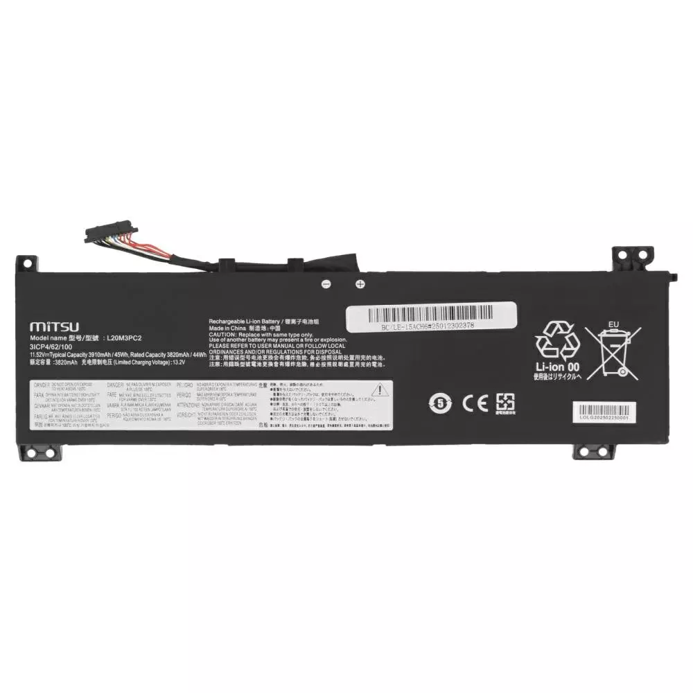 Bater&iacute;a compatible para port&aacute;til LENOVO L20C3PC2 11.52V 3910mAh Mitsu