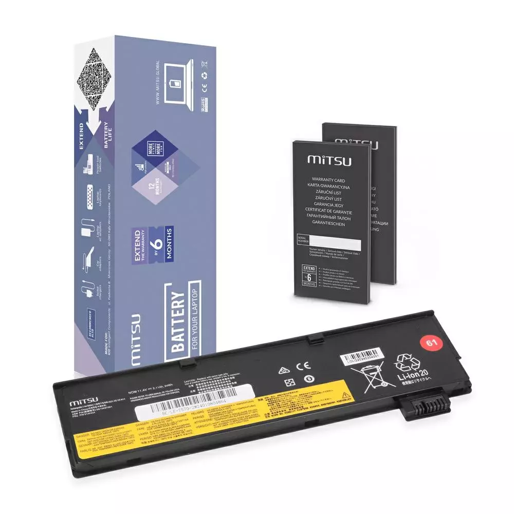 Bater&iacute;a compatible para port&aacute;til LENOVO T570 11.4v 2100 mAh Mitsu