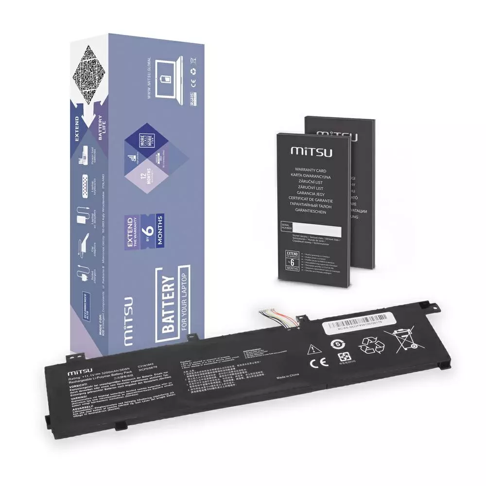 Bater&iacute;a compatible para port&aacute;til ASUS C31N1843 11.1V 3200mAh Mitsu