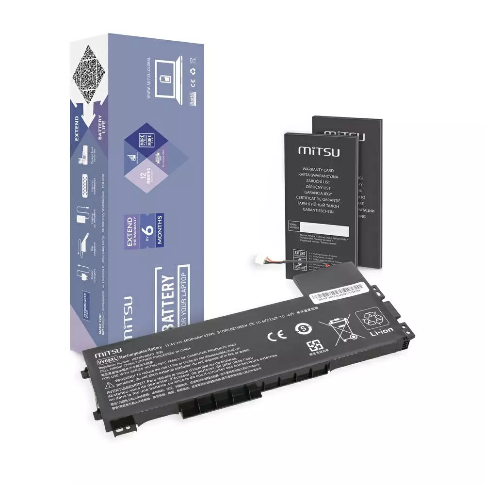 Bater&iacute;a compatible para port&aacute;til HP VV09XL 11.4V 4600mAh Mitsu