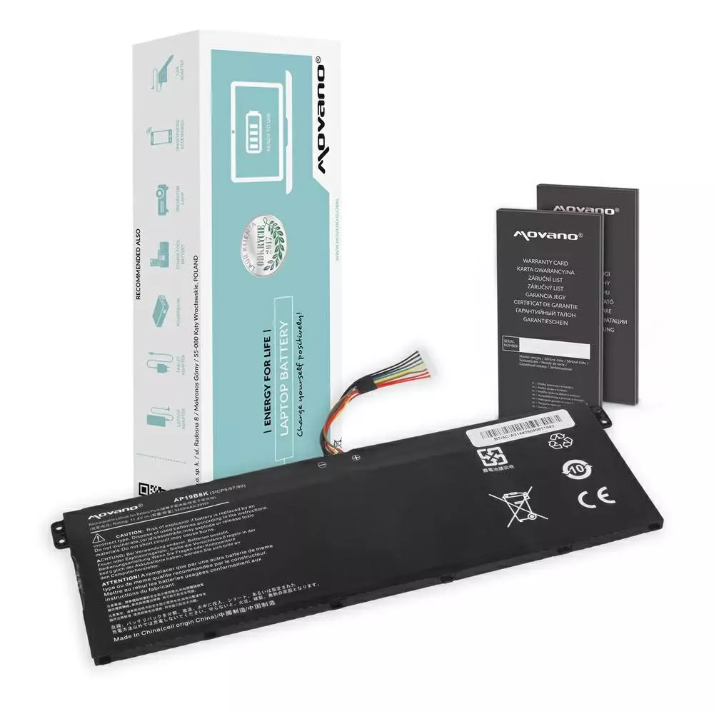 Bater&iacute;a compatible para port&aacute;til ACER AP19B8K 11.4V 3400 mAh Movano