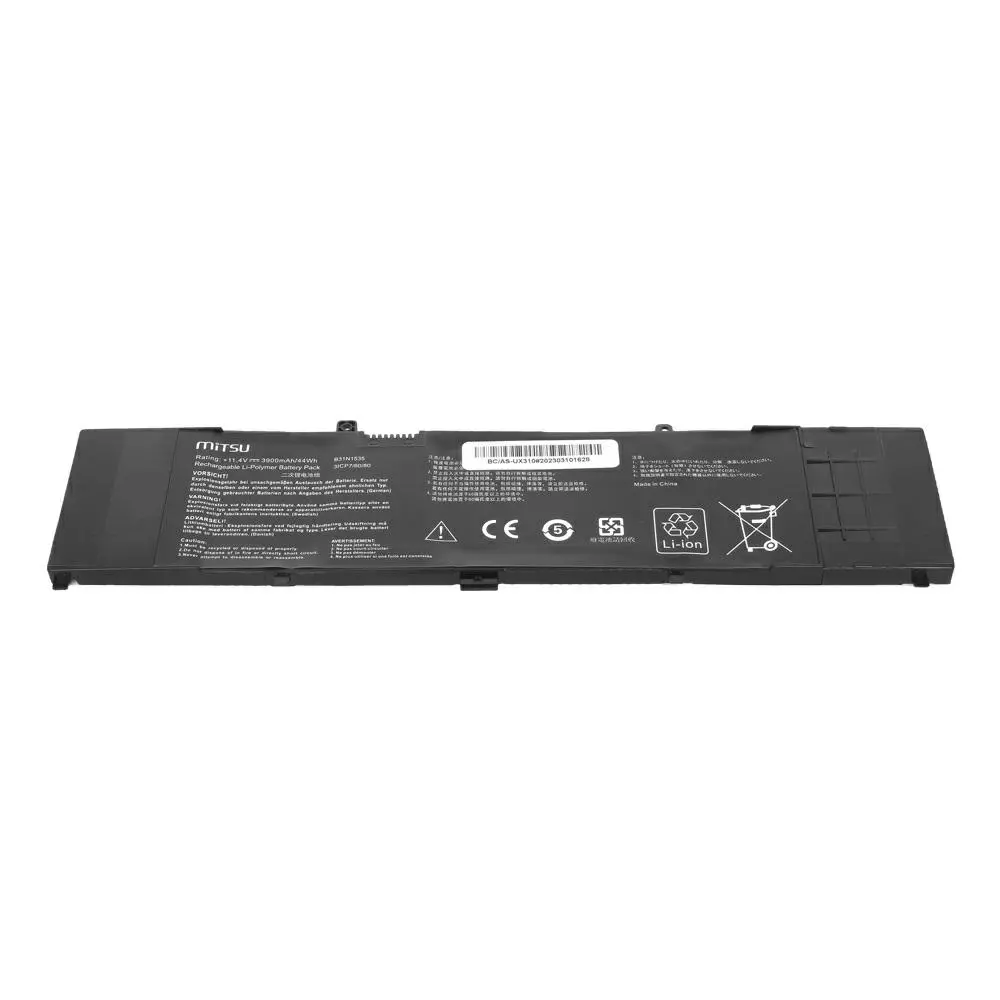 Bater&iacute;a compatible para port&aacute;til ASUS B31N1535 11.4V 3900mAh Mitsu