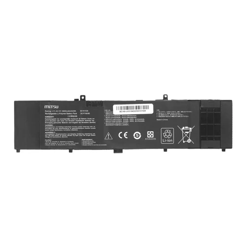 Bater&iacute;a compatible para port&aacute;til ASUS B31N1535 11.4V 3900mAh Mitsu