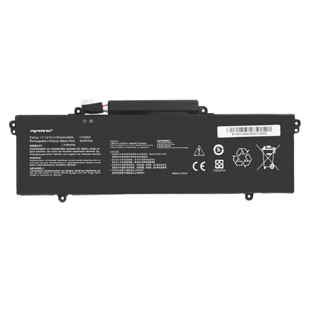 Bater&iacute;a compatible para port&aacute;til ASUS C31N2021 11.1V 4100mAh Movano