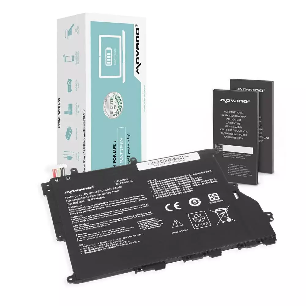 Bater&iacute;a compatible para port&aacute;til ASUS C21N1819 7.6V 4500mAh Movano